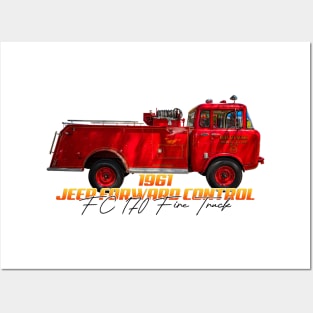 1961 Jeep Forward Control FC 170 Fire Truck Posters and Art